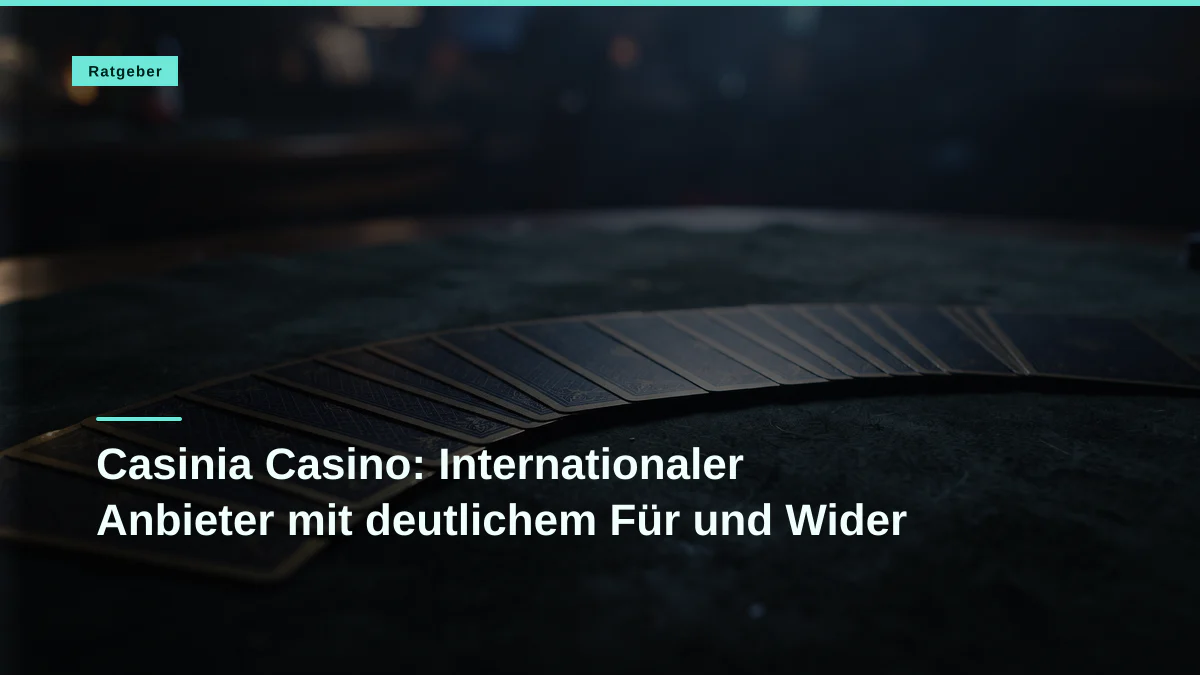 Casinia Casino: Internationaler Anbieter mit deutlichem Für und Wider