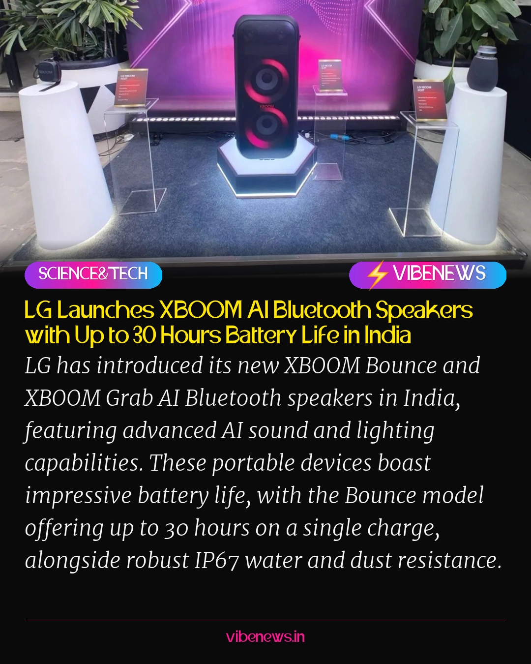 LG Launches XBOOM AI Bluetooth Speakers with Up to 30 Hours Battery Life in India