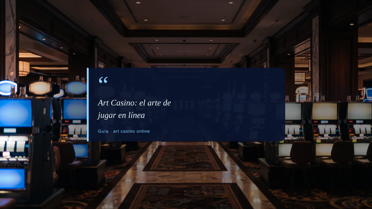 Art Casino: el arte de jugar en línea