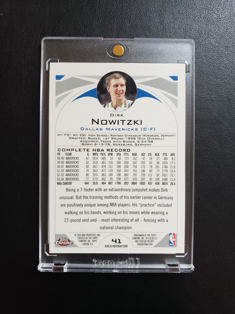 Dirk-Nowitki-Gold-Refractor-Back