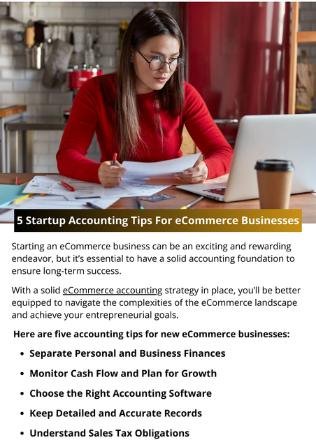 Starting and managing an eCommerce business comes with unique accounting challenges. Choosing the right accounting software, separating personal and business finances, keeping detailed records, understanding sales tax obligations, and monitoring cash flow are all essential steps to ensure your business’s financial health and long-term success. To know more visit here  https://www.esenshi.com/