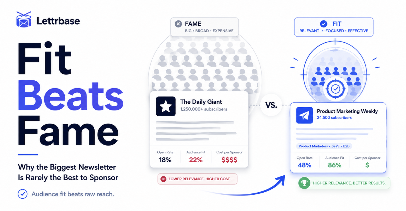 Fit Beats Fame: Why the Biggest Newsletter Is Rarely the Best to Sponsor