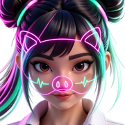 小猪女侠（戴面具正面）