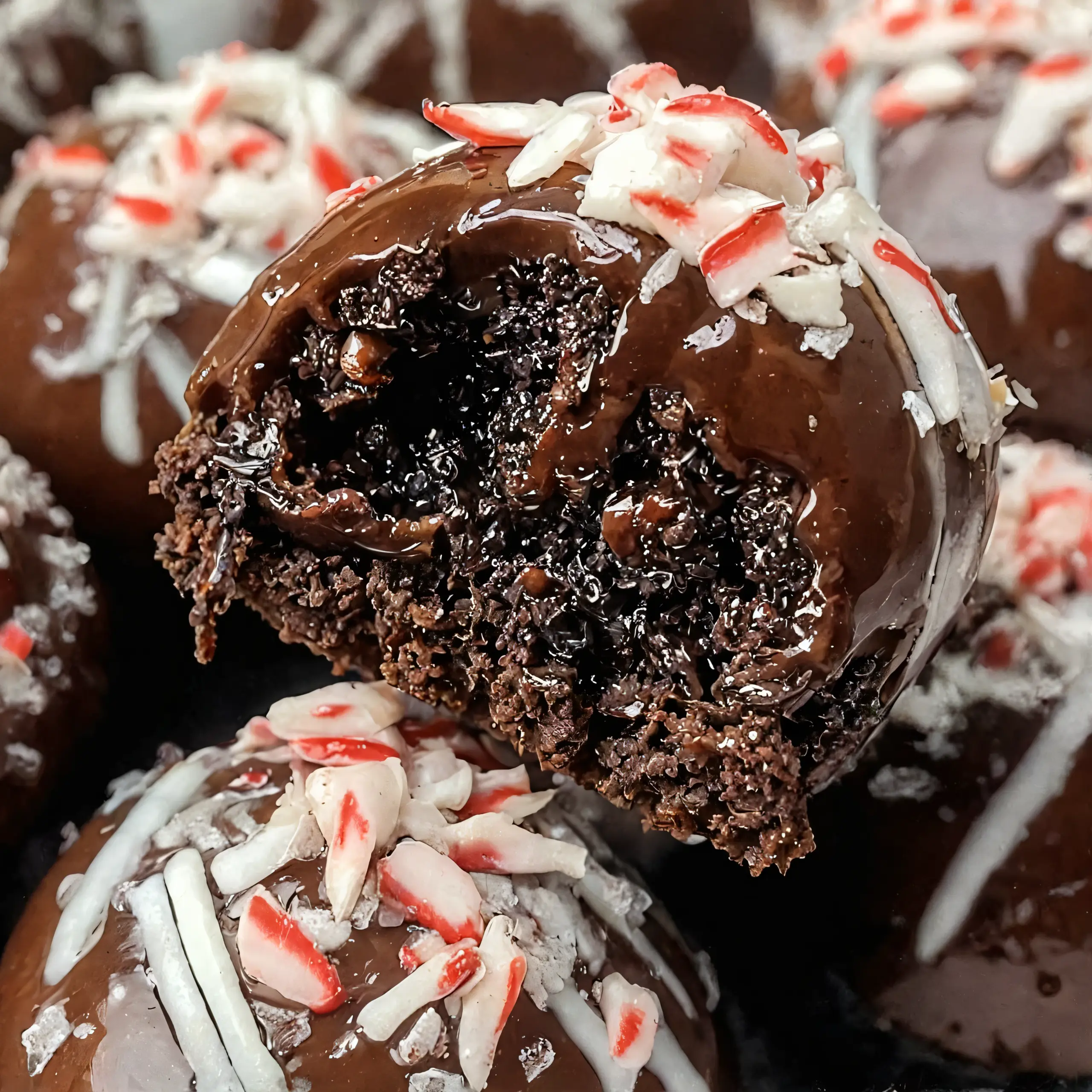 Schokoladen-Pfefferminz-Brownie-Bällchen
