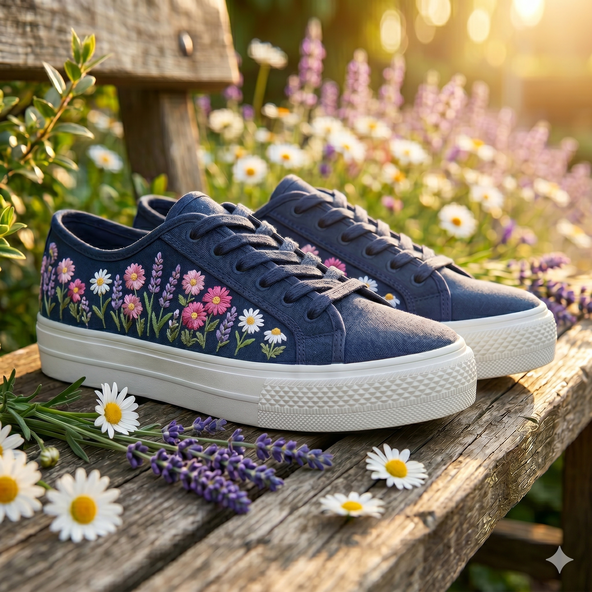 3740 PLATFORM FLOWER EMBROIDERY