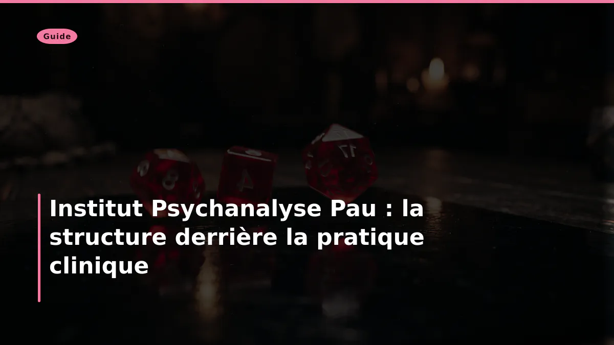 Institut Psychanalyse Pau : la structure derrière la pratique clinique