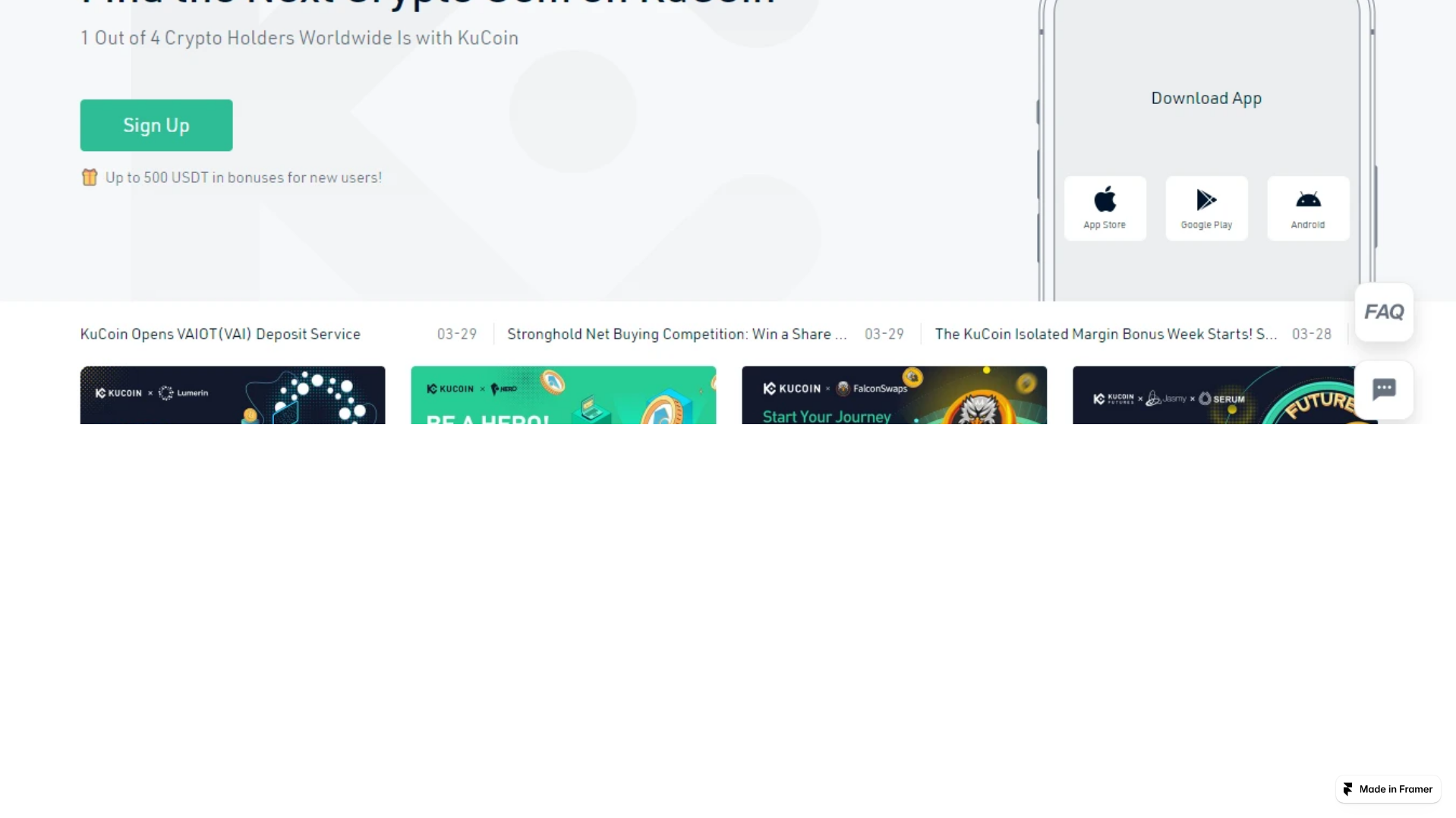 Forensic screenshot of manage-kucoiin-en-us.framer.ai showing the phishing page layout