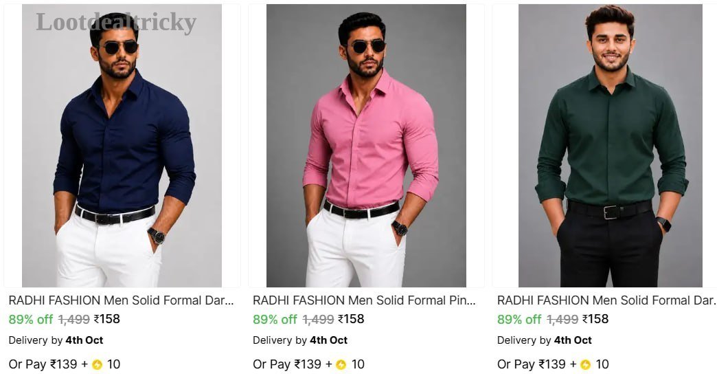   formal Shirts From – Just ₹158 | Loot Lo