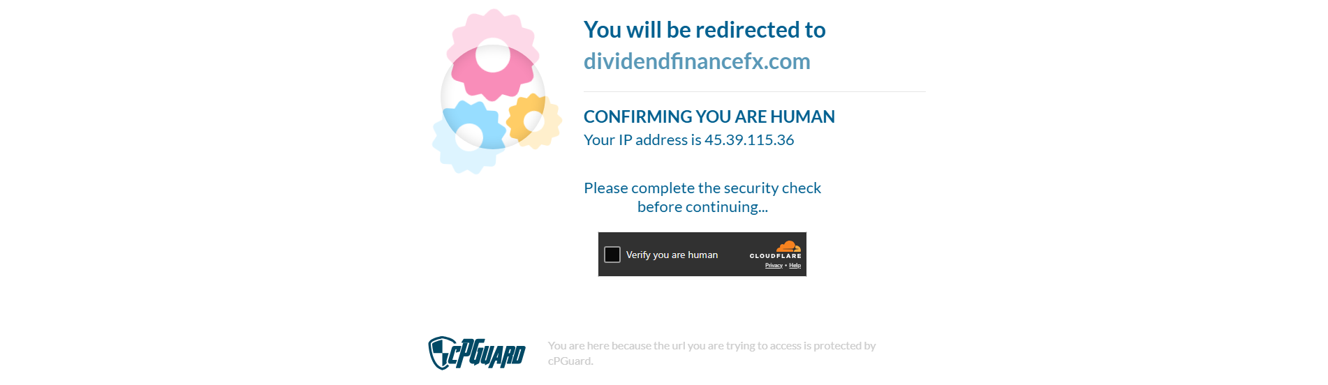 Screenshot of dividendfinancefx.com