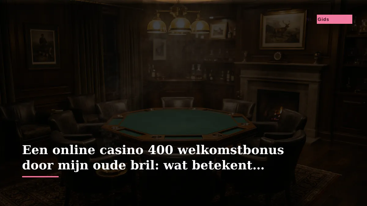Een online casino 400 welkomstbonus door mijn oude bril: wat betekent zo'n getal nu?