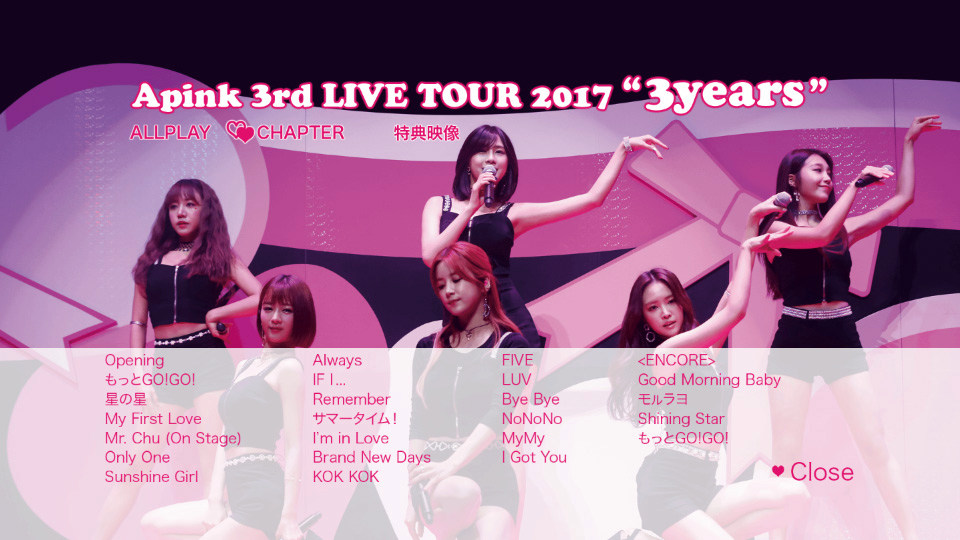 Apink 3rd LIVE TOUR 2017 3years ライブ 輸入盤 K-POPミュージックBlu-ray