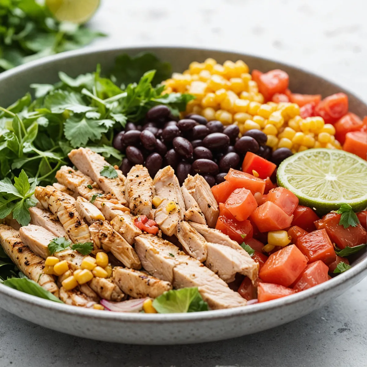 Southwest Chicken Salad with High Protein