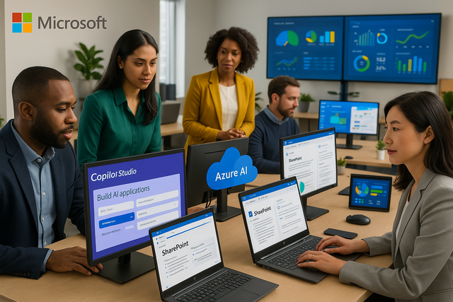 Illustration for the article: Microsoft's AI Transformation: Copilot Studio and Azure Innovations Drive Enterprise Adoption
