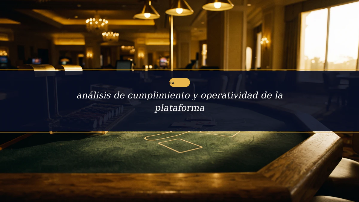 análisis de cumplimiento y operatividad de la plataforma