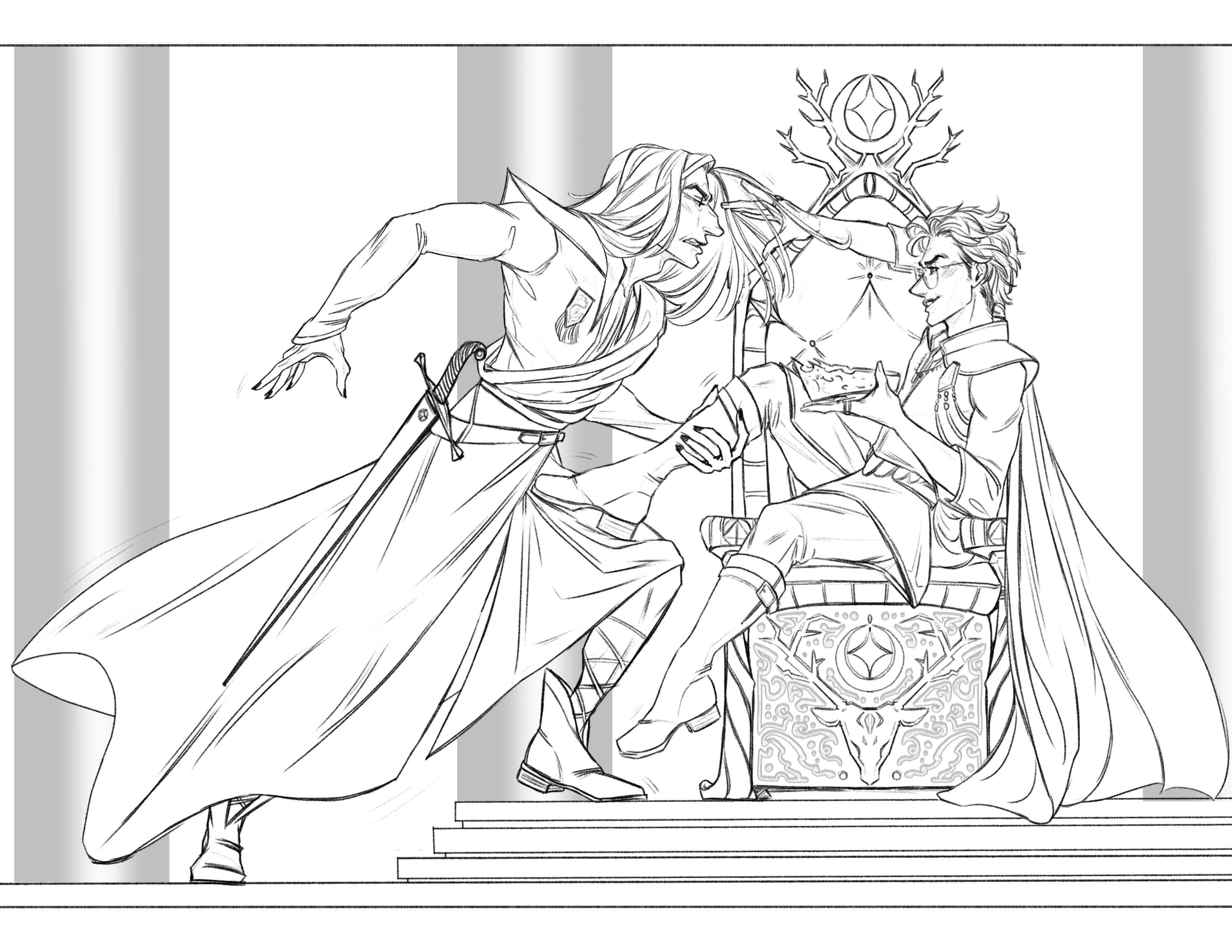 Taunted Throne Coloring Page