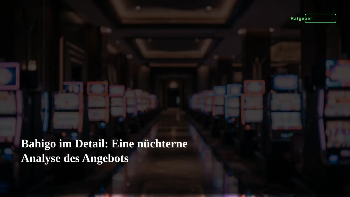Bahigo im Detail: Eine nüchterne Analyse des Angebots