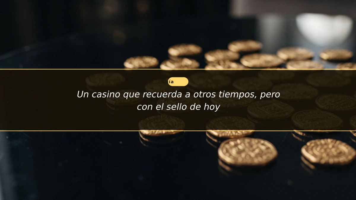 Un casino que recuerda a otros tiempos, pero con el sello de hoy