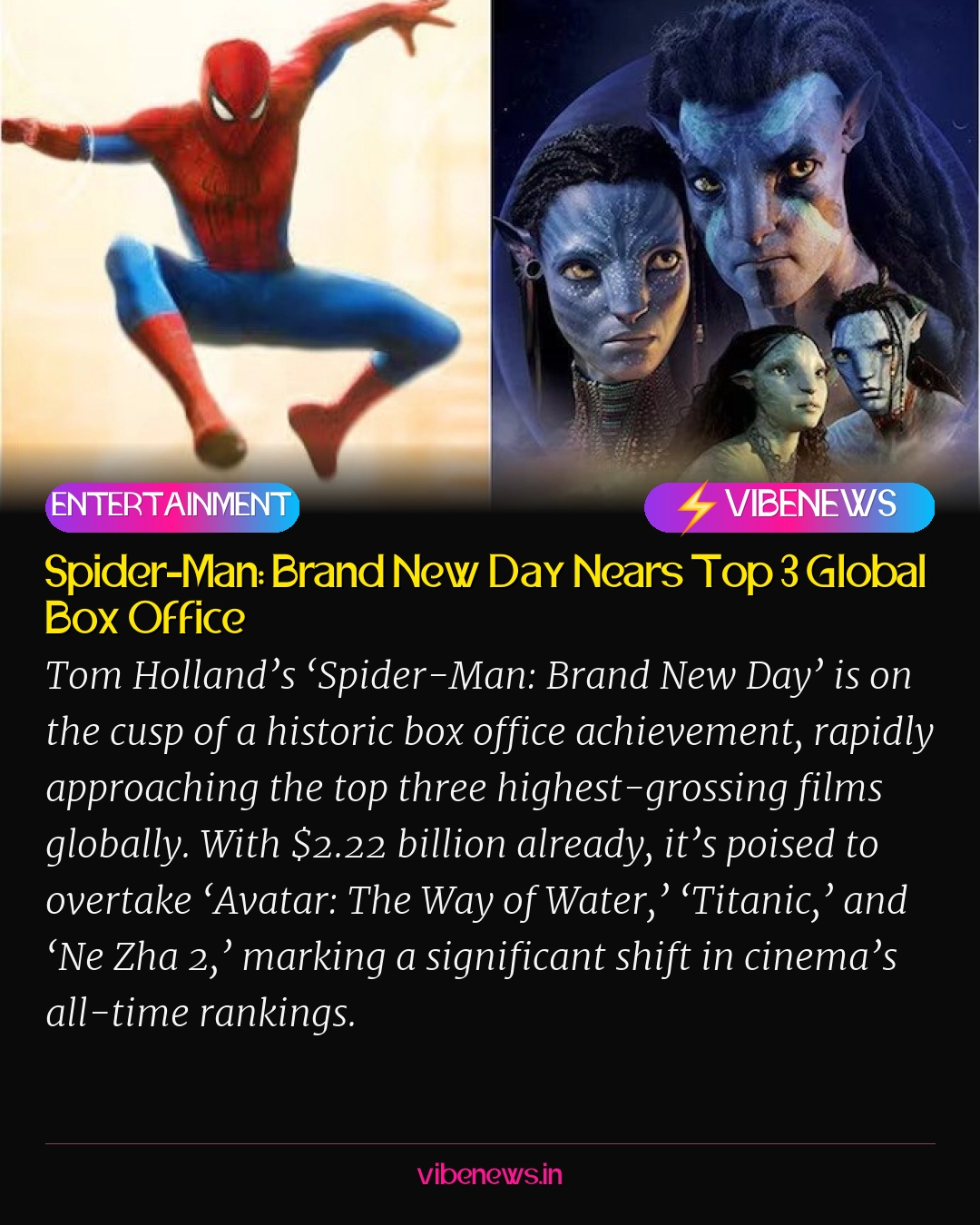 Spider-Man: Brand New Day Nears Top 3 Global Box Office