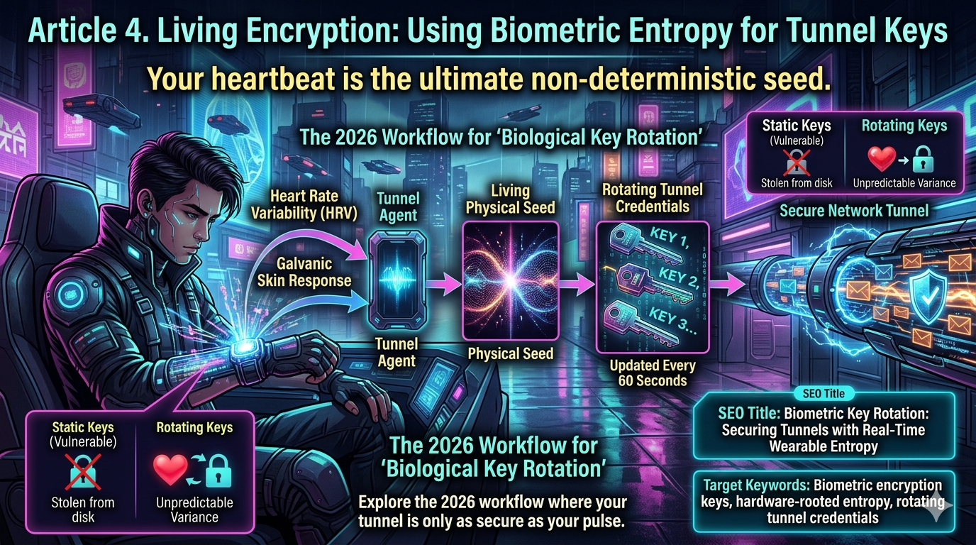 Biometric Key Rotation: Securing Tunnels with Real-Time Wearable Entropy