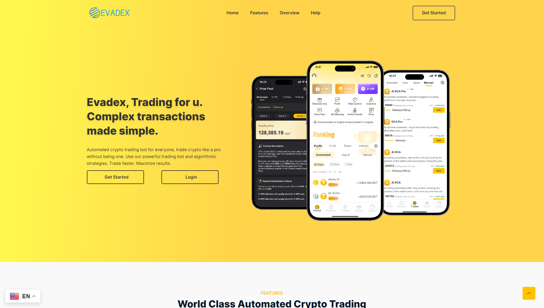 Screenshot of evadextrade.com