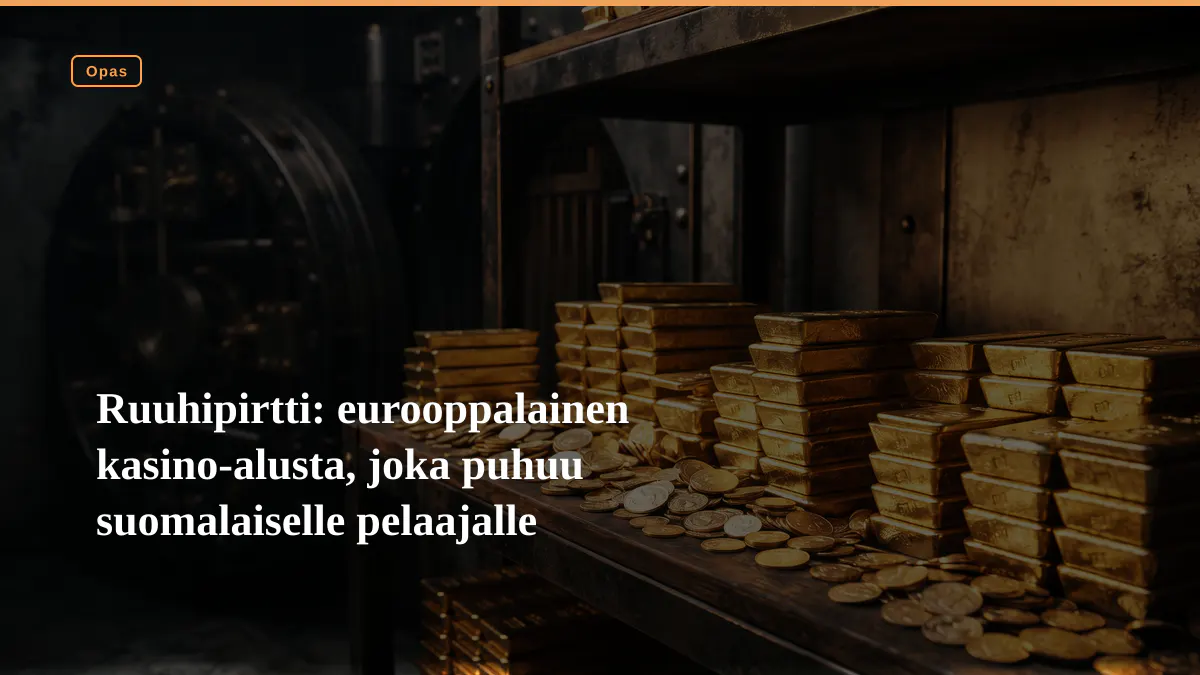 Ruuhipirtti: eurooppalainen kasino-alusta, joka puhuu suomalaiselle pelaajalle