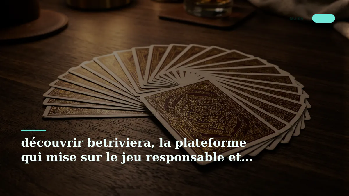 découvrir betriviera, la plateforme qui mise sur le jeu responsable et l’innovation