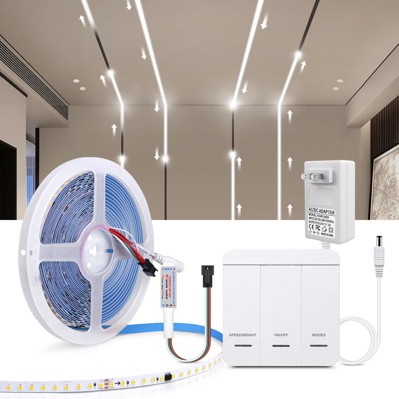 RUNNING 10MTR LED STRIP + CONTROLLER — Ohrim wholesale price 700
