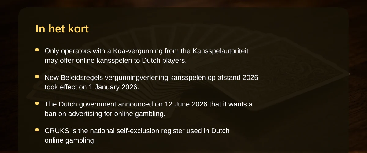 Online casino spelen: wat je moet weten in Nederland — In het kort