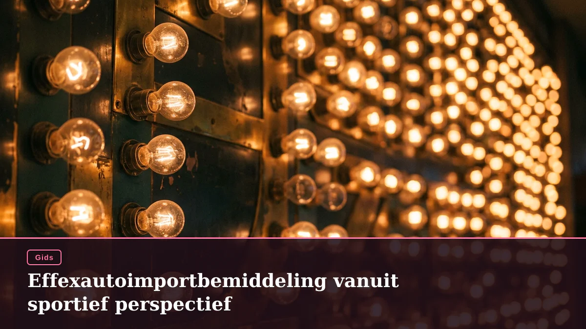 Effexautoimportbemiddeling vanuit sportief perspectief