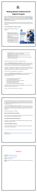 When your washing machine suddenly stops spinning, leaks water, makes strange noises, or refuses to start, the right diagnosis can save both time and money. Washing Machine Repair in Gurgaon is often easier when the actual fault is identified before replacing parts. At Washing Machine Experts, technicians inspect the appliance systematically to find the cause rather than simply treating the visible symptom.