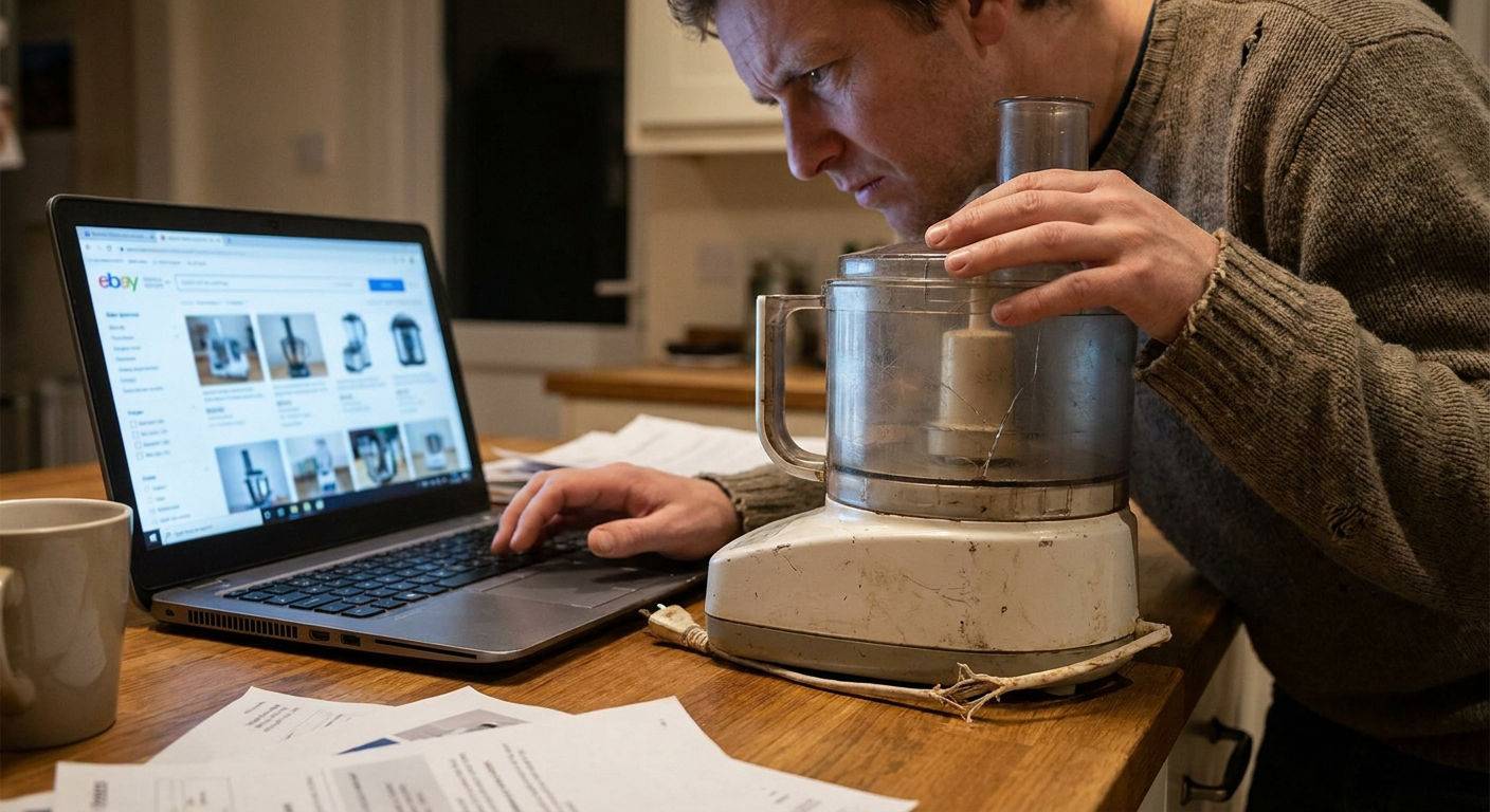 Ryzyko zakupu uzywanego robota kuchennego online.