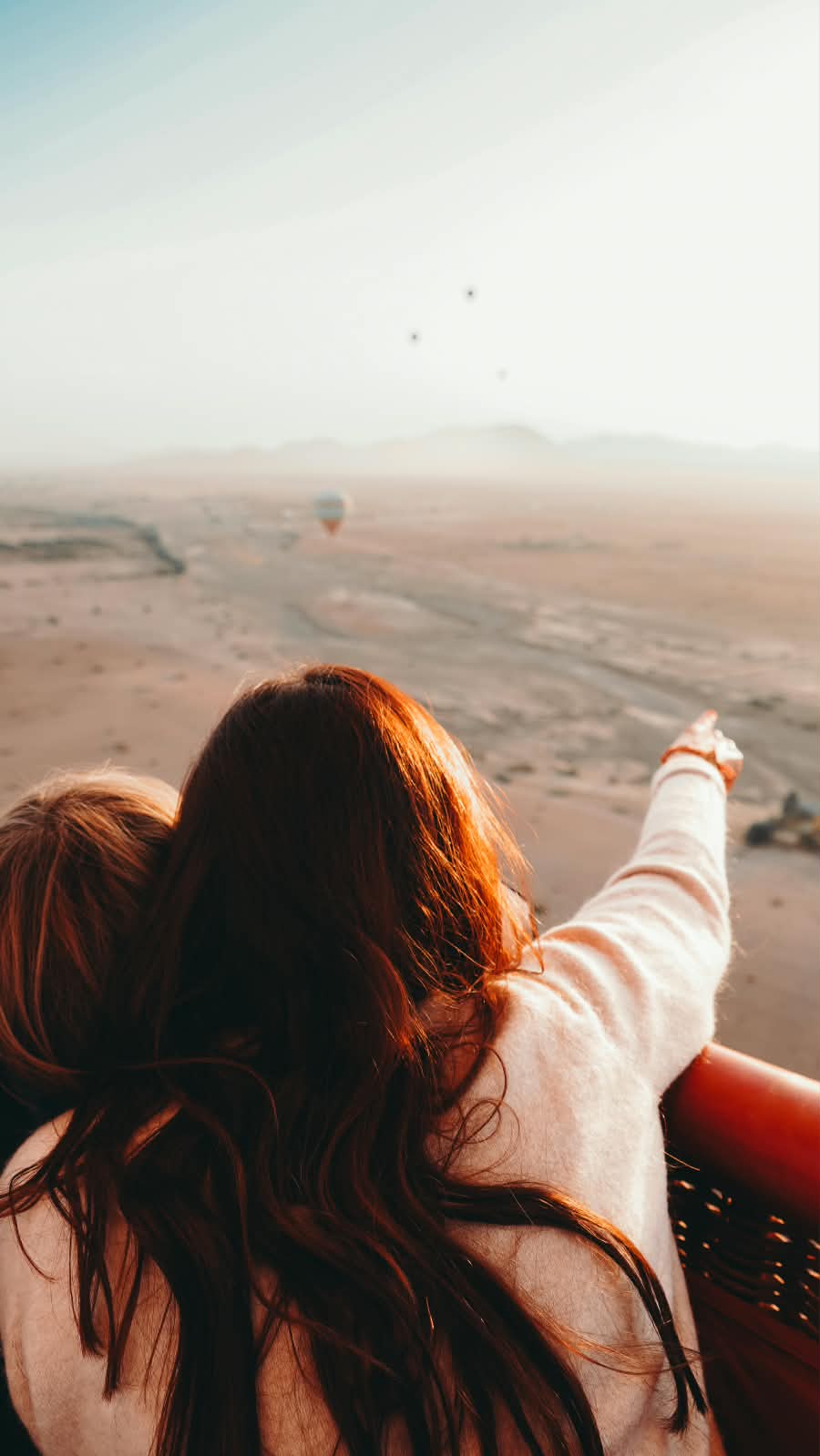 Traveler looking down at the Moroccan landscape