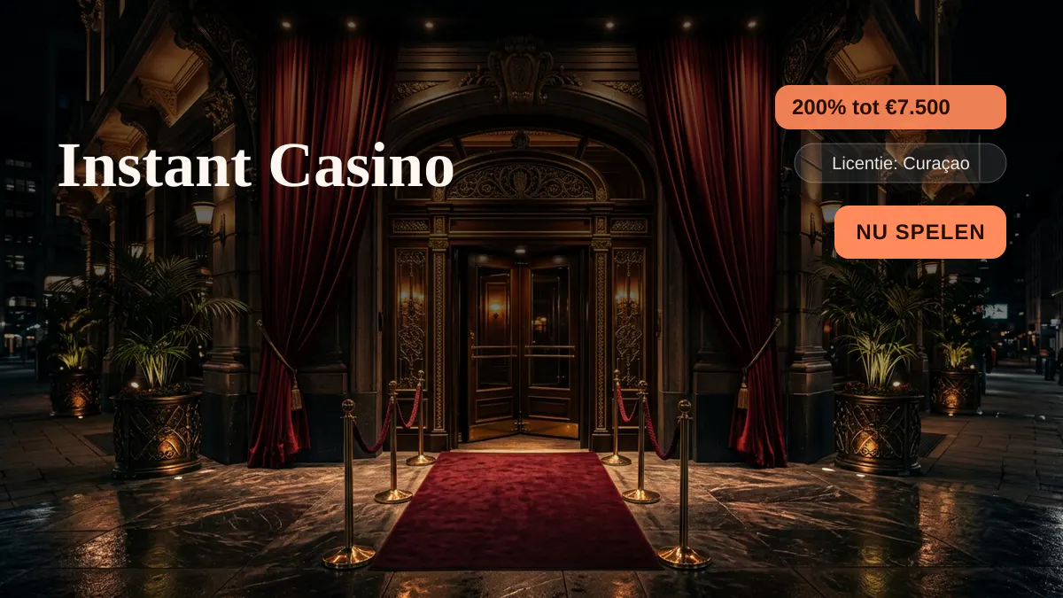 Instant Casino — welkomstbonus 200% tot €7.500 + 25 FS, betalingen: Visa, Mastercard, Sofort, Giropay, Pix