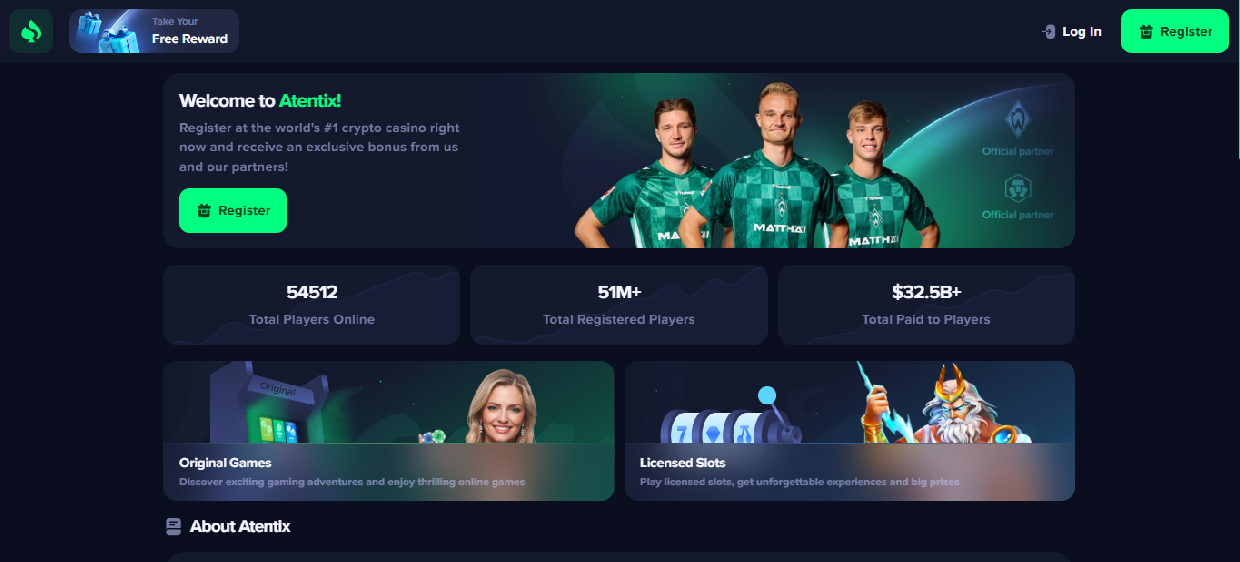 Screenshot of atentix.live