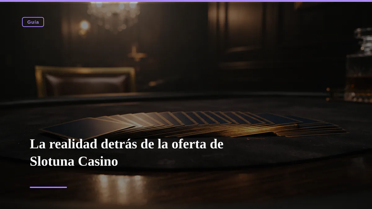 La realidad detrás de la oferta de Slotuna Casino