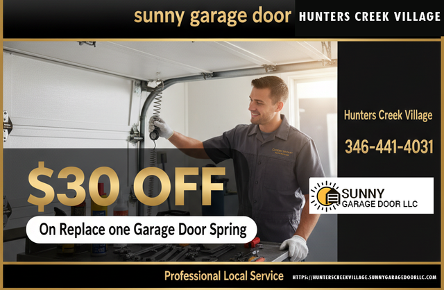 Sunny Garage Door Hunters Creek Village TX