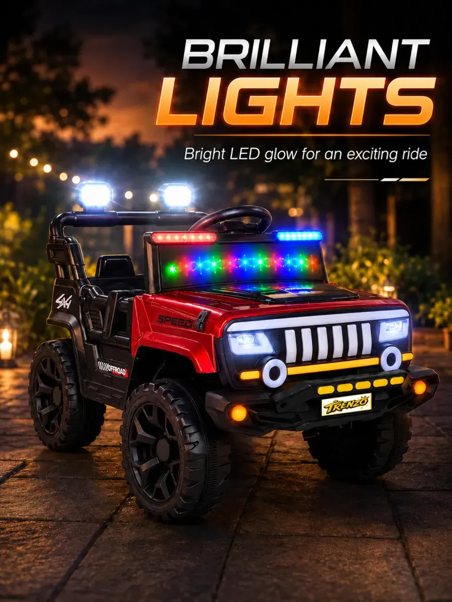 BH-80F 4x4 Painted Electric Ride-On Jeep for Kids with Swing Mode - ToyMall Manjeri