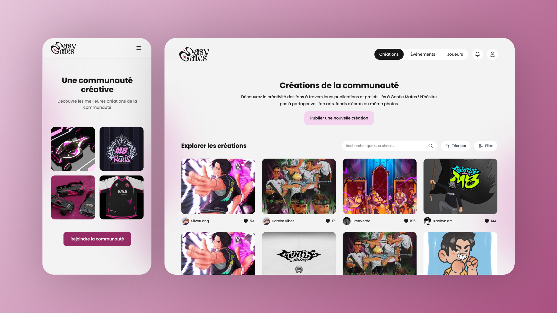 Créations partagées par les fans