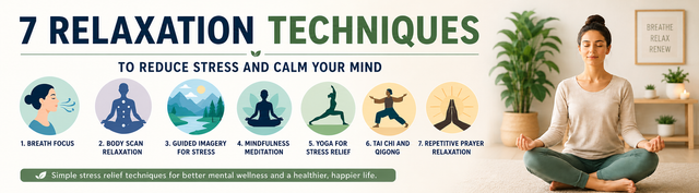 person practicing relaxation techniques to reduce stress