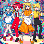 Mesmerizer Miku Rin Len and Teto