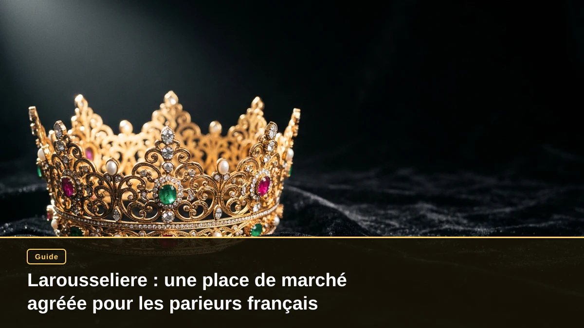 Larousseliere : une place de marché agréée pour les parieurs français