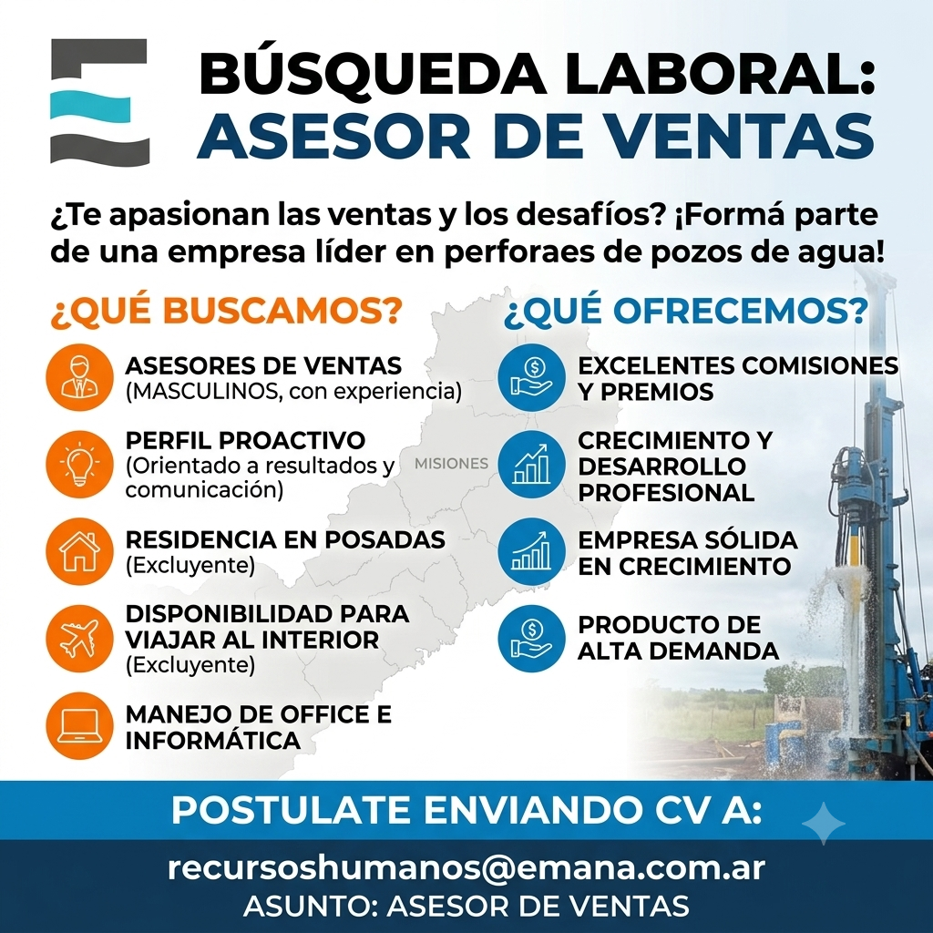 Se Buscan Asesores de Ventas en Posadas