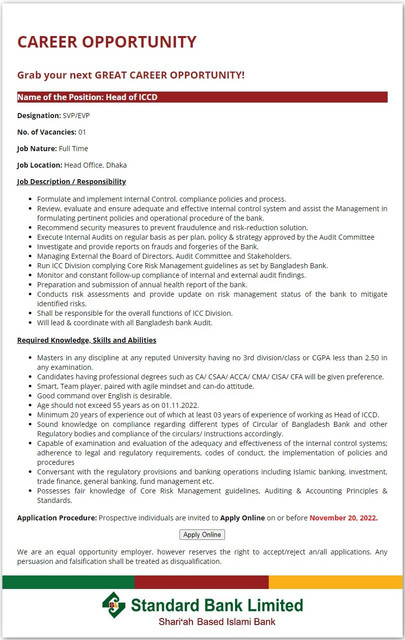 Standard-Bank-Ltd-Job-Circular