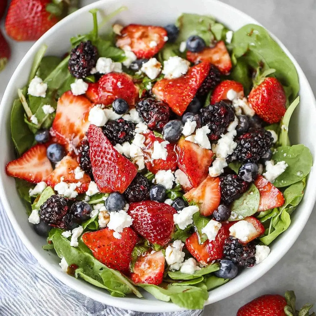 Fresh Berry Goat Cheese Salad