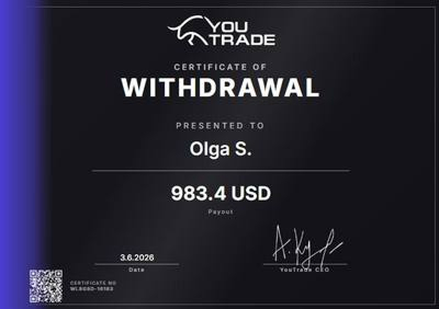 Сертификат выплаты YouTrade
