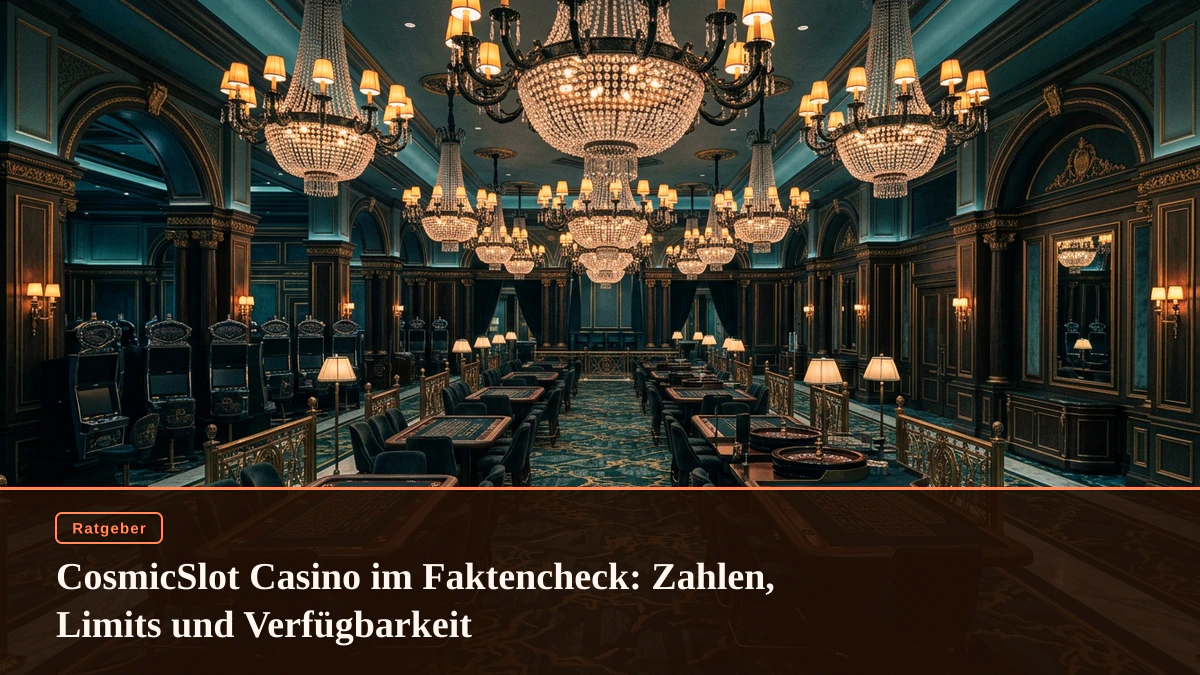 CosmicSlot Casino im Faktencheck: Zahlen, Limits und Verfügbarkeit