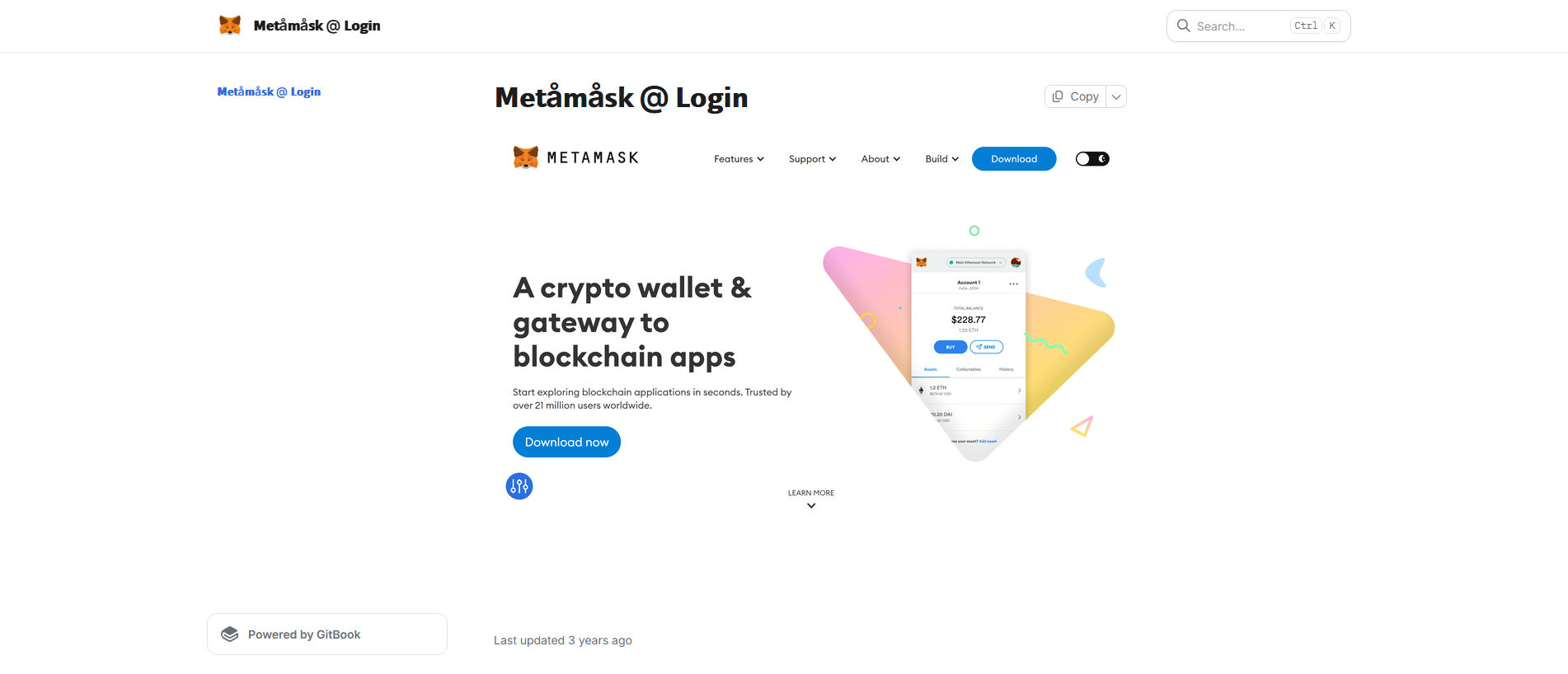 Stored capture of metamuxsklogen.gitbook.io