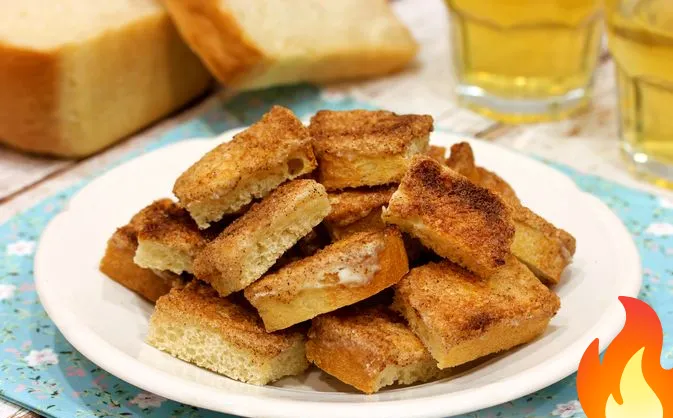 Фото Сладкие сухарики со сметаной и корицей