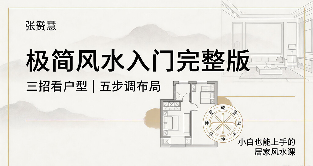 张赟慧｜极简风水入门完整版：三招看户型、五步调布局，小白也能上手的居家风水课