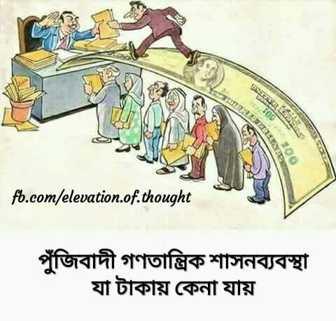 পুঁজিবাদী শাসন,  টাকা, গণতন্ত্র